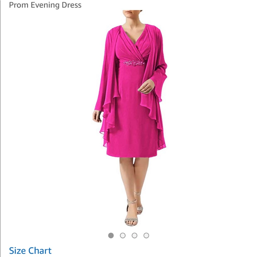 Fuchsia mother of the bride beautiful dress